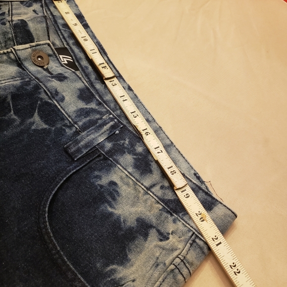 Lavish Society Shorts Lavish Society Big Mens Acid Washed Jean